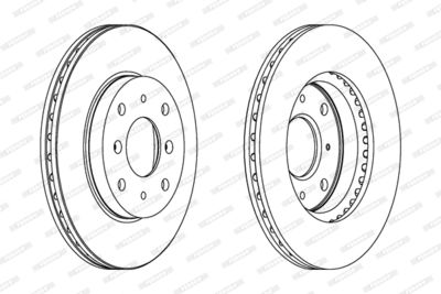 DDF204 FERODO Тормозной диск