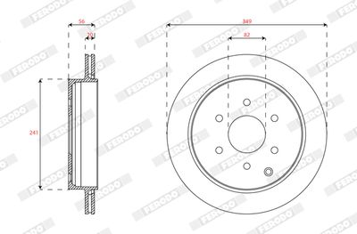 DDF2074C1 FERODO Тормозной диск