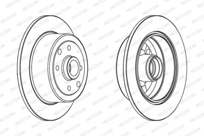 DDF242 FERODO Тормозной диск