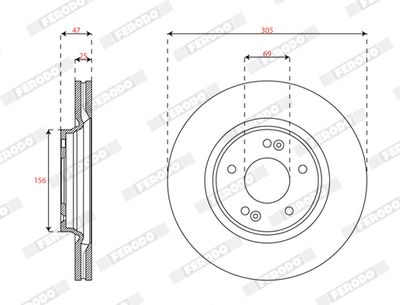 DDF2718C FERODO Тормозной диск