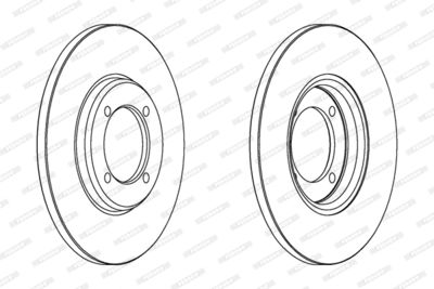 DDF280 FERODO Тормозной диск