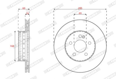 DDF2831VC1 FERODO Тормозной диск