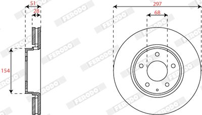 DDF2849C FERODO Тормозной диск