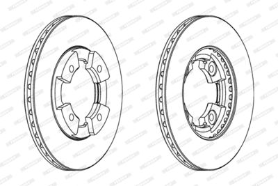 DDF290 FERODO Тормозной диск