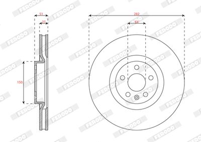 DDF2979C1 FERODO Тормозной диск