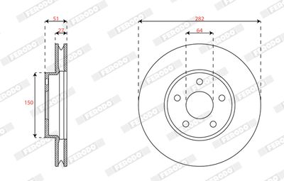 DDF3020C FERODO Тормозной диск