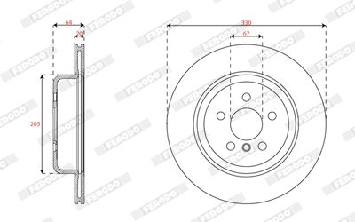 DDF3042RC1 FERODO Тормозной диск