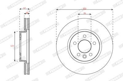 DDF3068C1 FERODO Тормозной диск