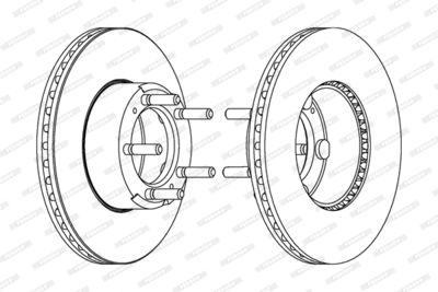 DDF580 FERODO Тормозной диск