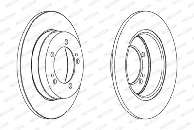 DDF825 FERODO Тормозной диск