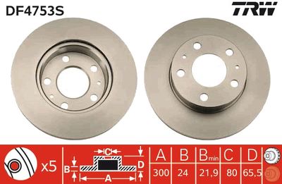 DF4753S TRW Тормозной диск