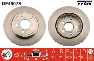 DF4907S TRW Тормозной диск