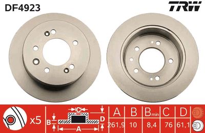 DF4923 TRW Тормозной диск