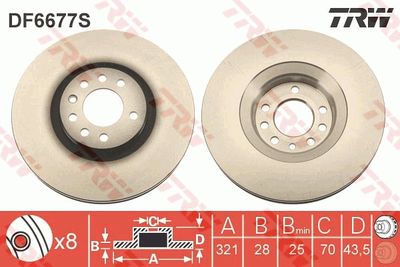 DF6677S TRW Тормозной диск