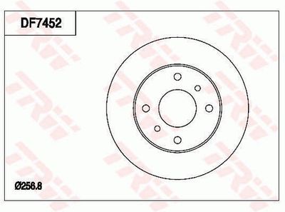DF7452 TRW Тормозной диск