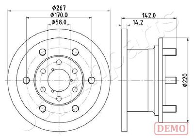 DI0254C JAPANPARTS Тормозной диск