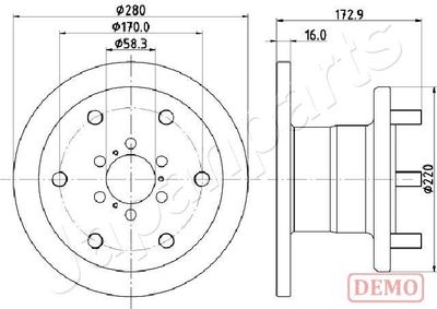 DI0255C JAPANPARTS Тормозной диск