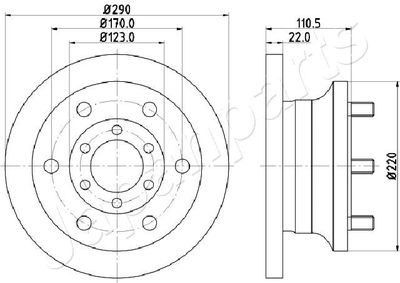 DI0256 JAPANPARTS Тормозной диск