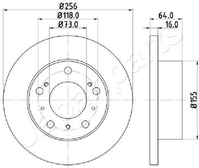 DI0267C JAPANPARTS Тормозной диск