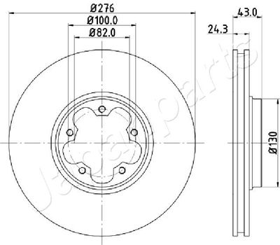 DI0356 JAPANPARTS Тормозной диск