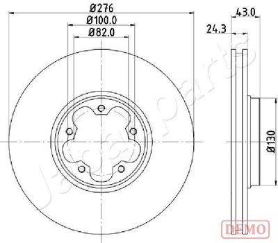 DI0356C JAPANPARTS Тормозной диск