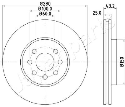 DI0422 JAPANPARTS Тормозной диск