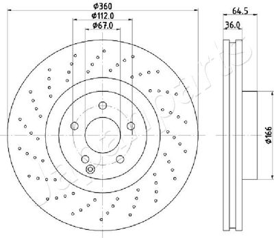 DI0527 JAPANPARTS Тормозной диск