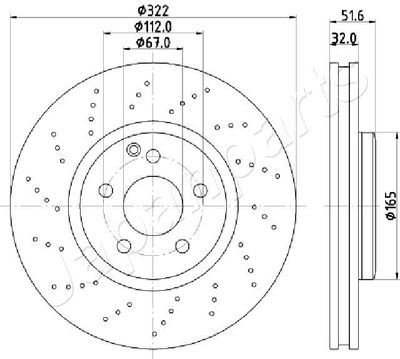 DI0528 JAPANPARTS Тормозной диск