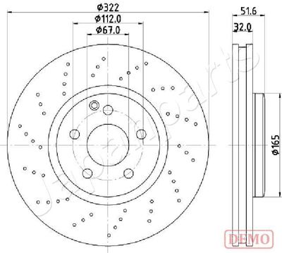 DI0528C JAPANPARTS Тормозной диск