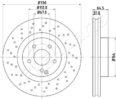 DI0541 JAPANPARTS Тормозной диск