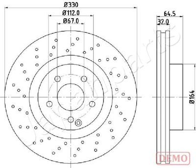 DI0541C JAPANPARTS Тормозной диск