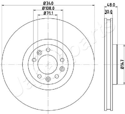 DI0611 JAPANPARTS Тормозной диск