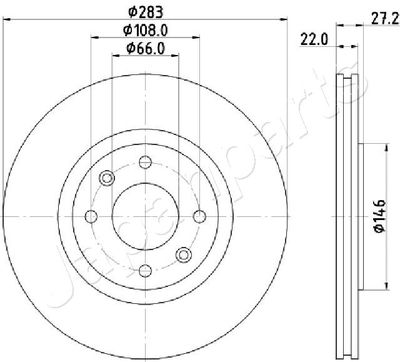 DI0626 JAPANPARTS Тормозной диск