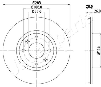 DI0627 JAPANPARTS Тормозной диск