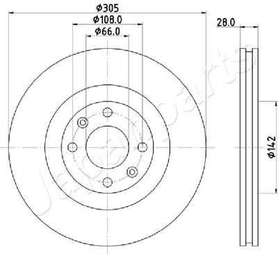 DI0631 JAPANPARTS Тормозной диск