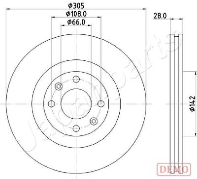 DI0631C JAPANPARTS Тормозной диск