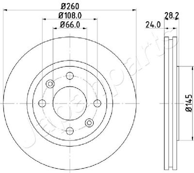 DI0632 JAPANPARTS Тормозной диск