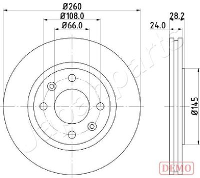 DI0632C JAPANPARTS Тормозной диск