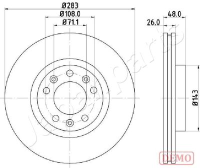 DI0633C JAPANPARTS Тормозной диск