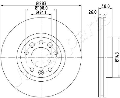 DI0634 JAPANPARTS Тормозной диск