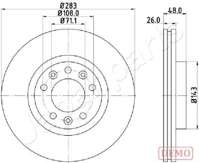 DI0634C JAPANPARTS Тормозной диск