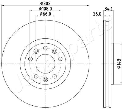 DI0635 JAPANPARTS Тормозной диск