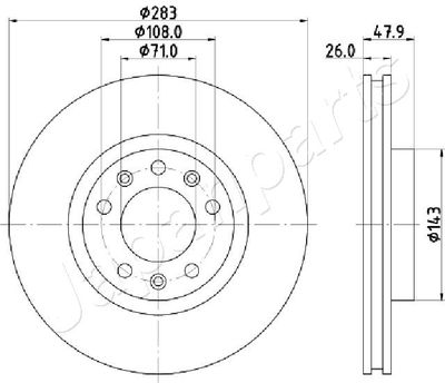 DI0637 JAPANPARTS Тормозной диск