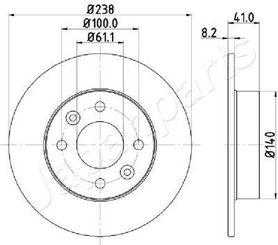 DI0700 JAPANPARTS Тормозной диск