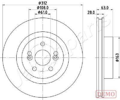 DI0701C JAPANPARTS Тормозной диск