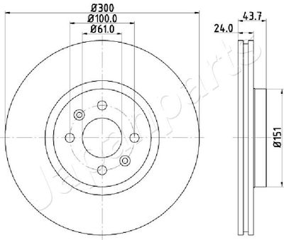 DI0705 JAPANPARTS Тормозной диск