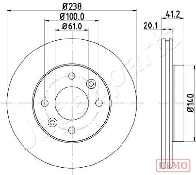 DI0708C JAPANPARTS Тормозной диск