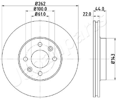 DI0709 JAPANPARTS Тормозной диск