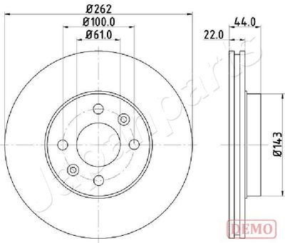 DI0709C JAPANPARTS Тормозной диск