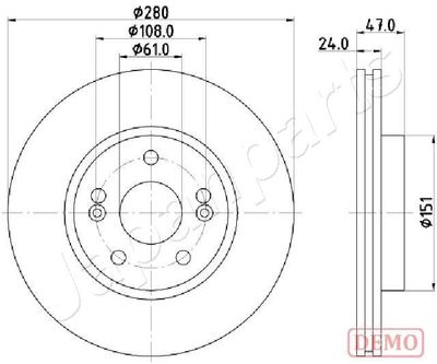 DI0711C JAPANPARTS Тормозной диск